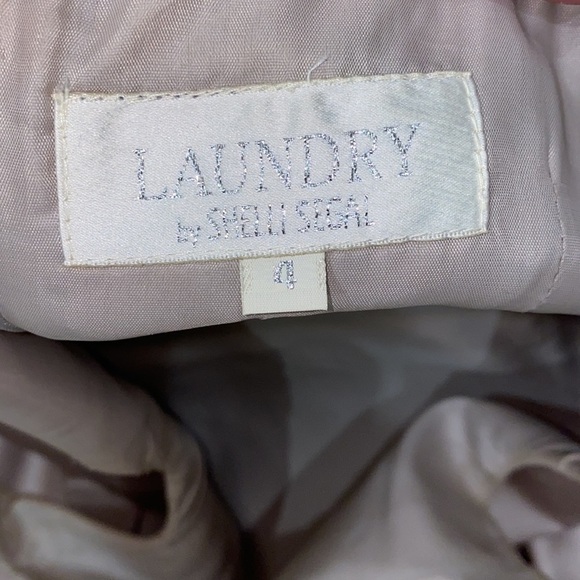 Vintage Laundry by Shelli Segal Silky Champagne Square Cut Cocktail Dress - Picture 4 of 6